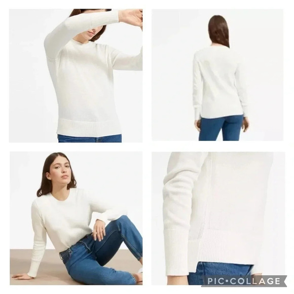 Everlane The Soft Cotton Crew Neck Sweater Women’s size Large - Picture 1 of 15
